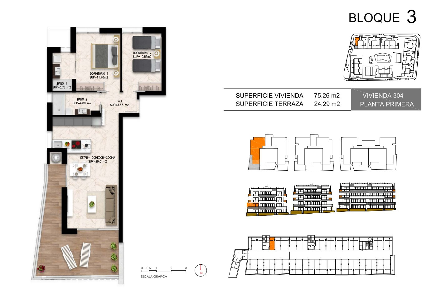 2 bedroom Apartment in Playa Flamenca - DI46611 - 1