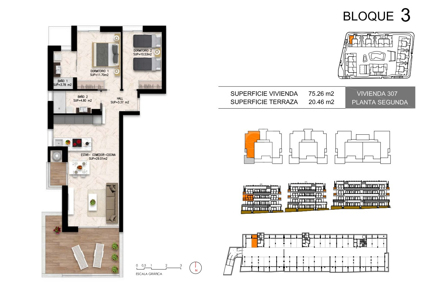 Apartament cu 2 dormitoare în Playa Flamenca - DI46614 - 1