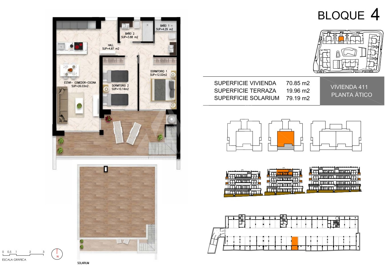 2 Schlafzimmer Penthouse-Wohnung in Playa Flamenca - DI46630 - 1