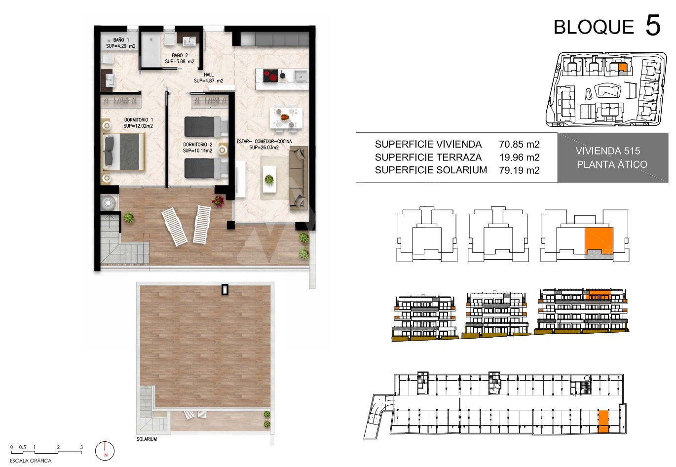 2 Schlafzimmer Penthouse-Wohnung in Playa Flamenca - DI46646 - 1