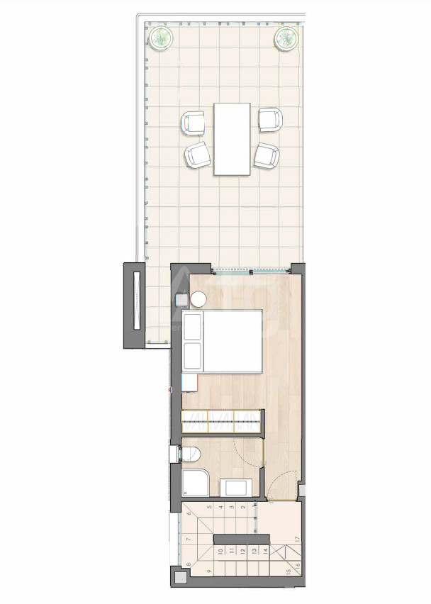 Ático de 2 habitaciones en Guardamar del Segura - ART46864 - 2