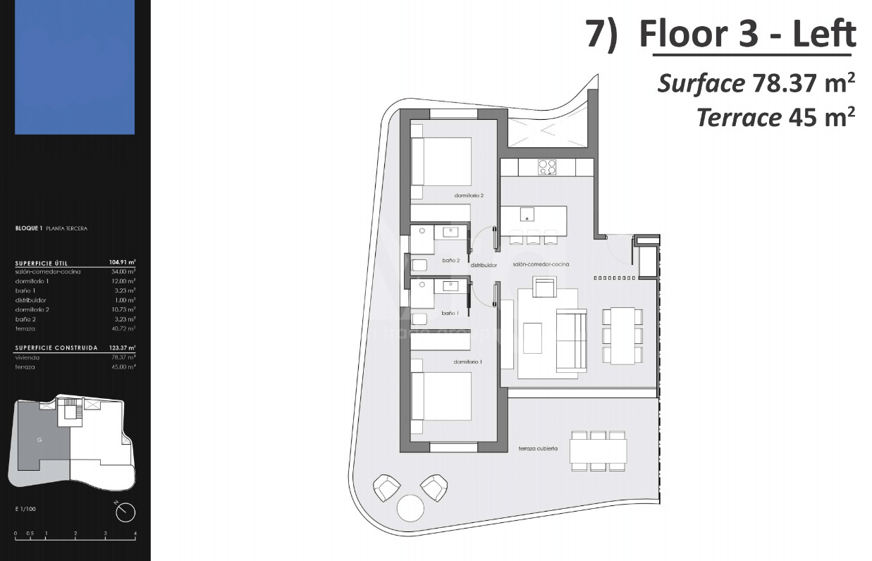 Apartament cu 2 dormitoare în Guardamar del Segura - SL46889 - 1