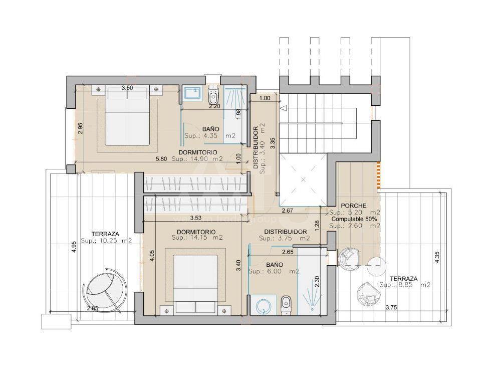 Villa de 3 habitaciones en San Juan de los Terreros - AUH47015 - 2