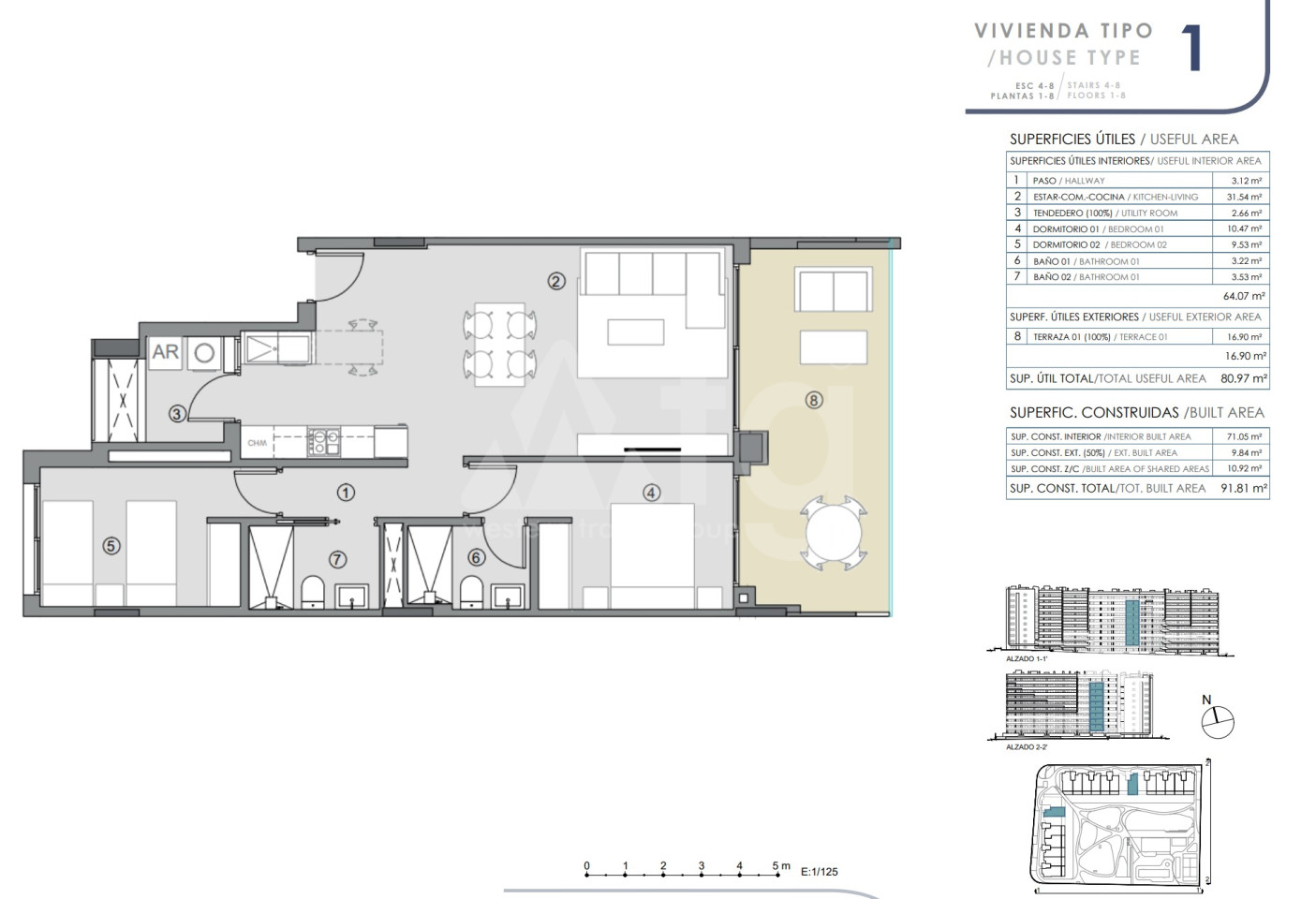 Appartement de 2 chambres à Punta Prima - GD47142 - 1