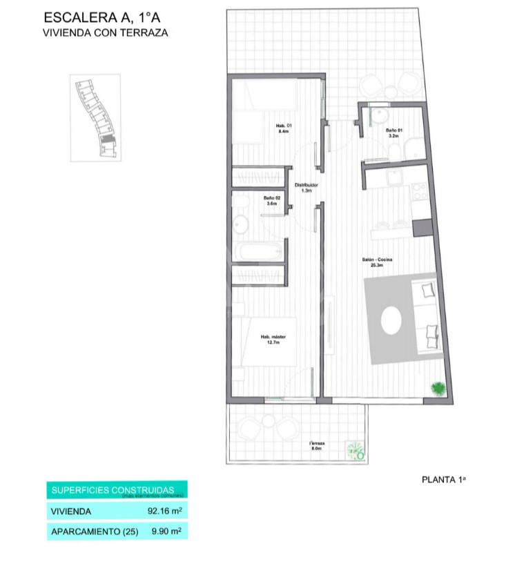 2 Schlafzimmer Appartement in Villamartin - VS47227 - 1