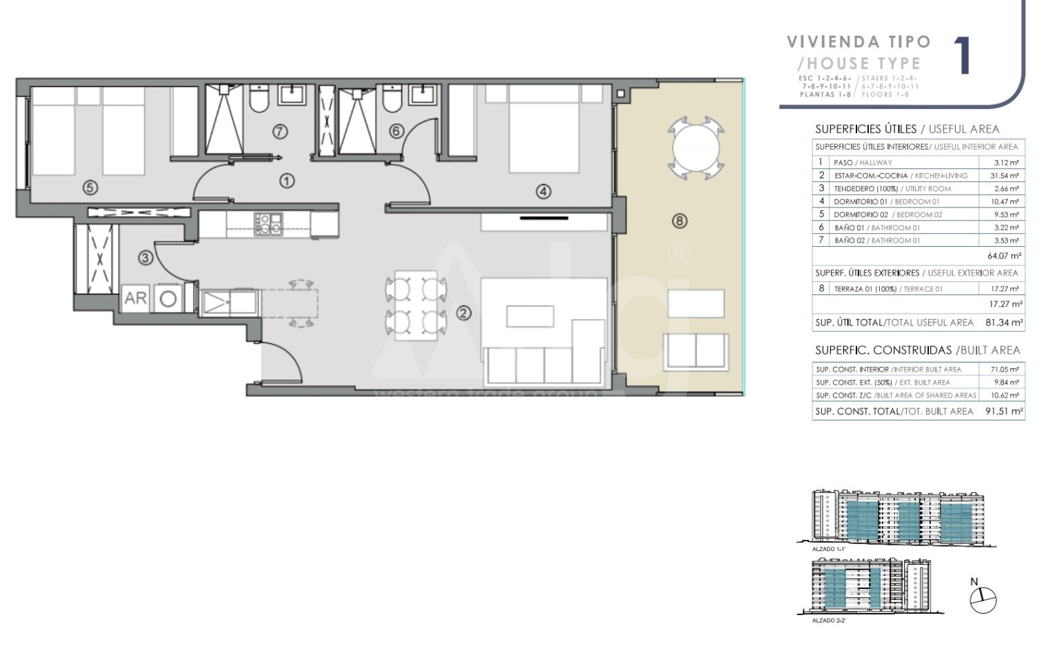 Appartement de 2 chambres à Punta Prima - GD47244 - 1