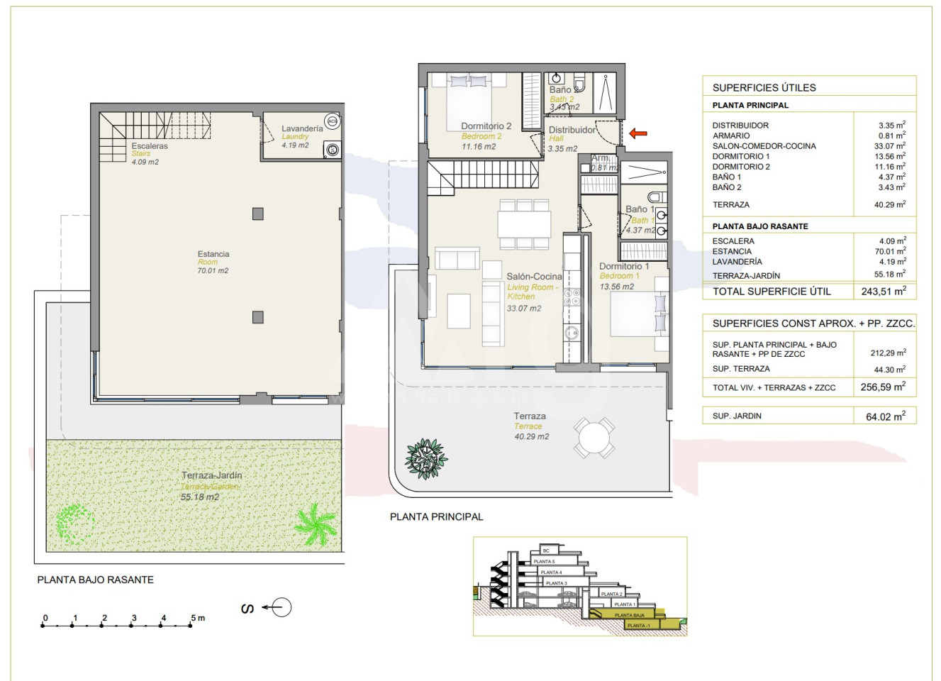 2 Schlafzimmer Doppelhaus in Finestrat - CAM47422 - 1