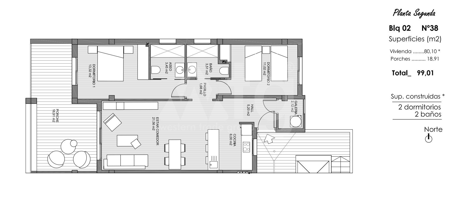 2 Schlafzimmer Appartement in Guardamar del Segura - ARA47537 - 1