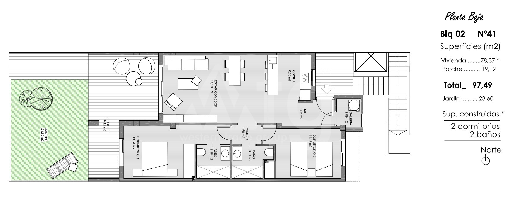 Apartamento de 2 habitaciones en Guardamar del Segura - ARA47545 - 1