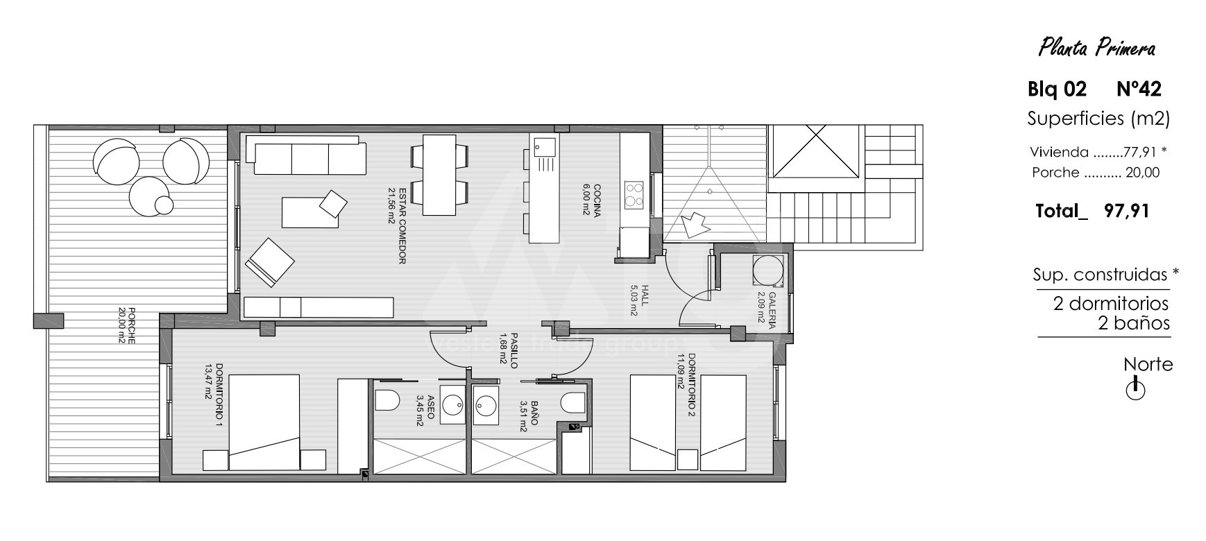 Апартамент в Гуардамар дель Сегура, 2 спальні - ARA47546 - 1