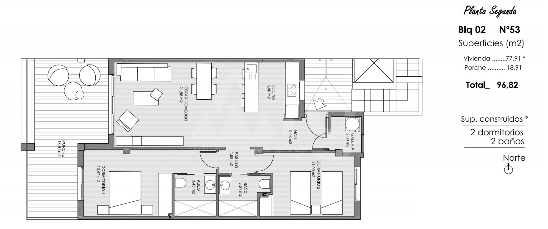 Apartamento de 2 habitaciones en Guardamar del Segura - ARA47556 - 1