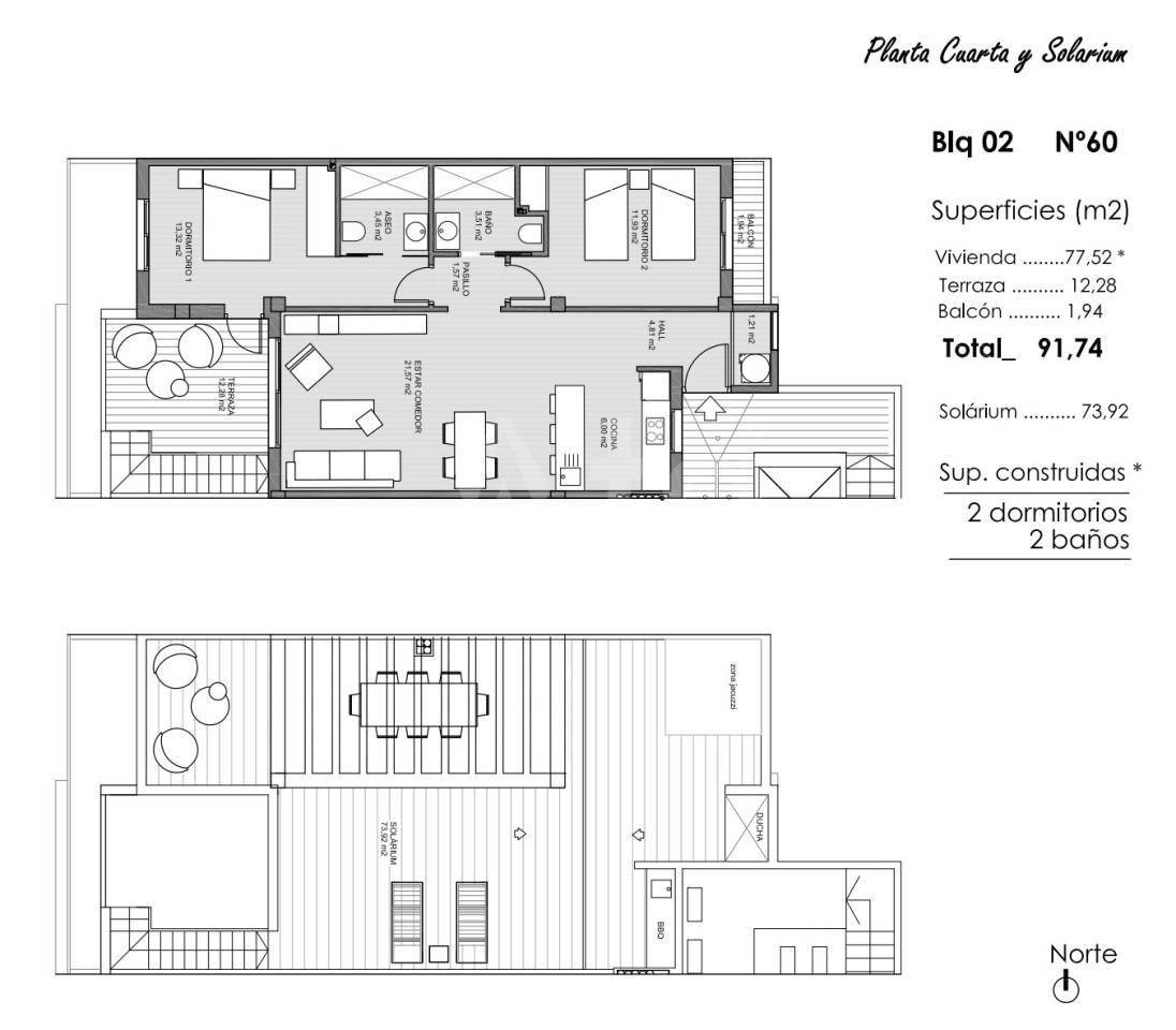 2 bedroom Penthouse in Guardamar del Segura - ARA47563 - 1