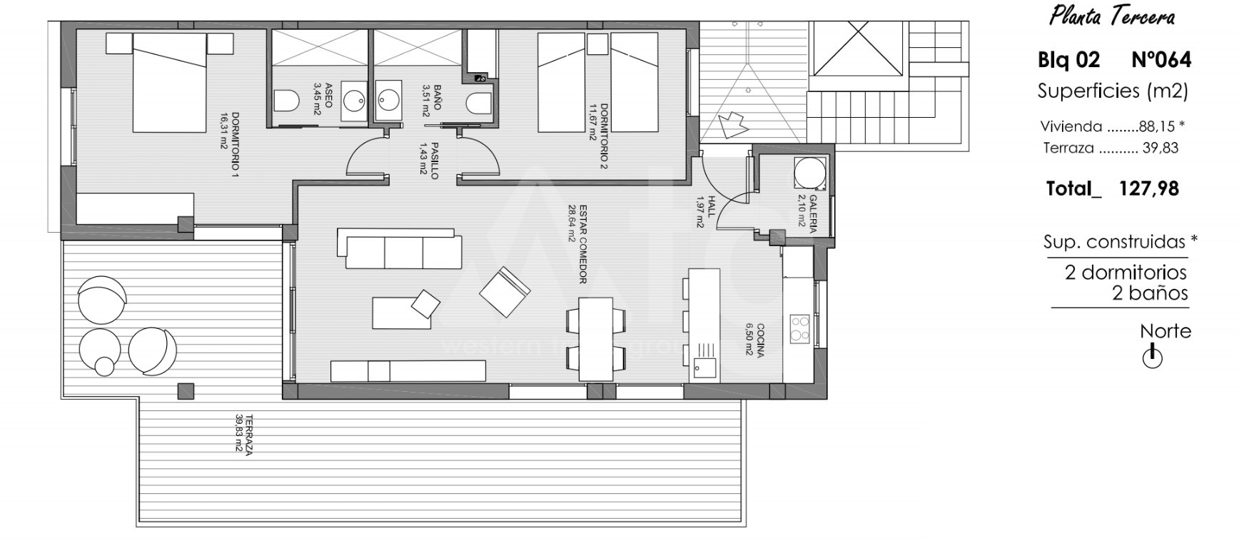 Apartament w Guardamar del Segura, 2 sypialnie - ARA47565 - 1