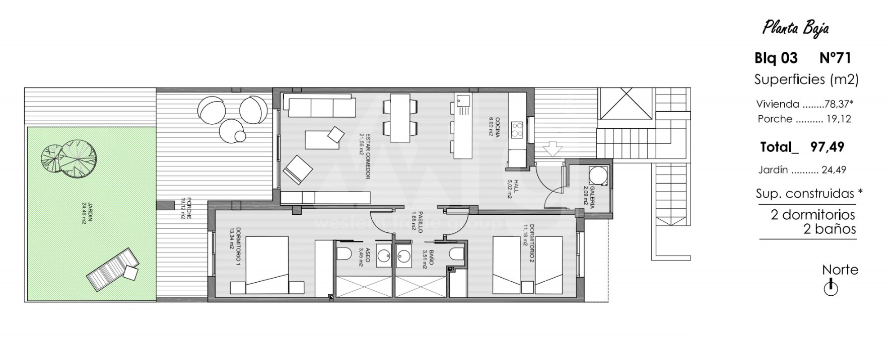 Apartamento de 2 habitaciones en Guardamar del Segura - ARA47570 - 1