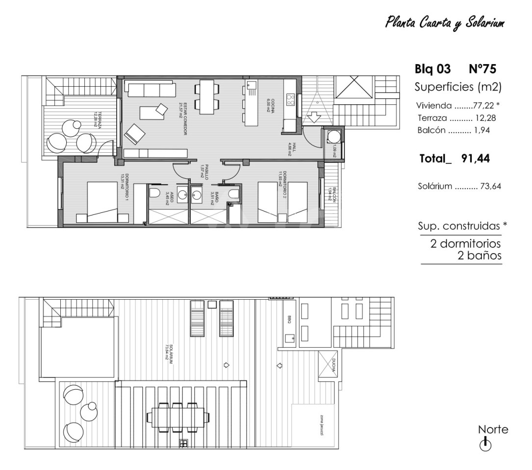 2 Schlafzimmer Penthouse-Wohnung in Guardamar del Segura - ARA47574 - 1