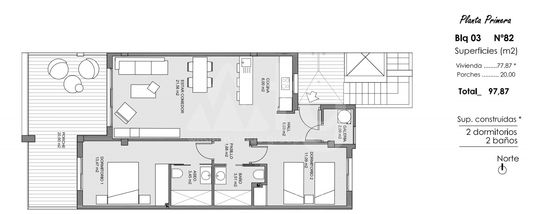 Apartamento de 2 habitaciones en Guardamar del Segura - ARA47581 - 1