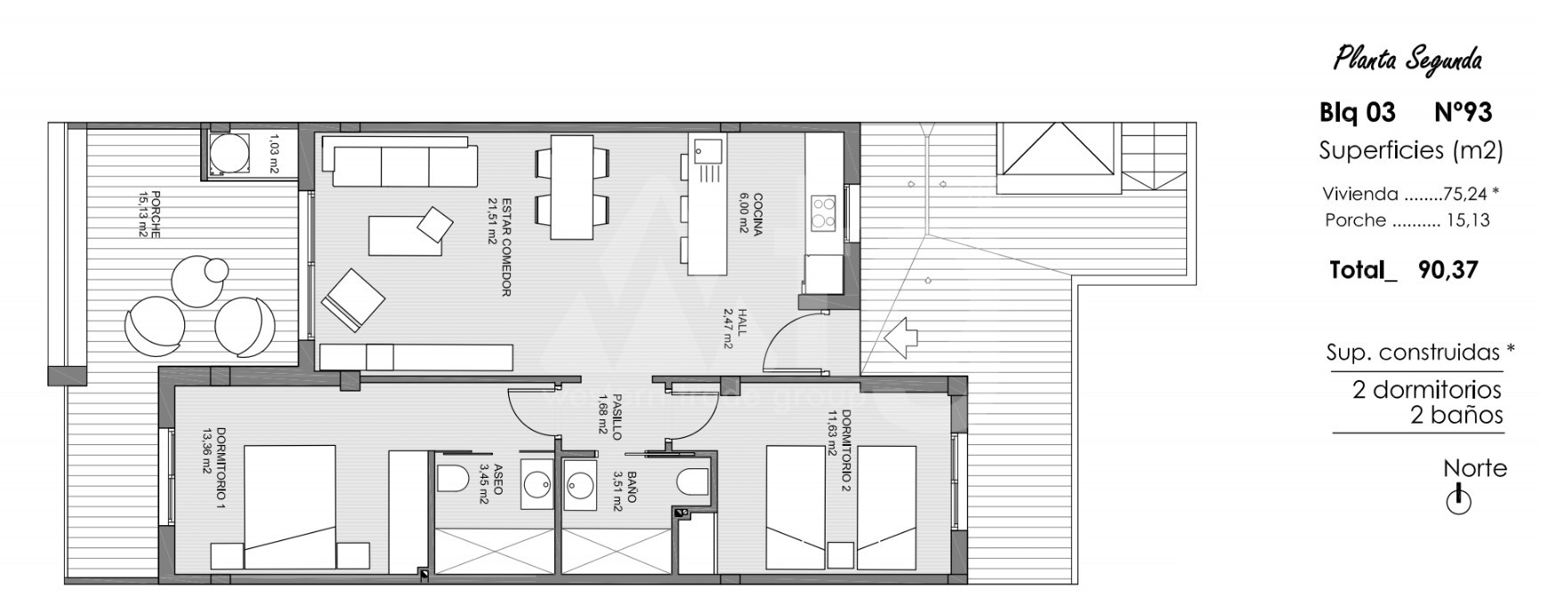 Apartamento de 2 habitaciones en Guardamar del Segura - ARA47593 - 1