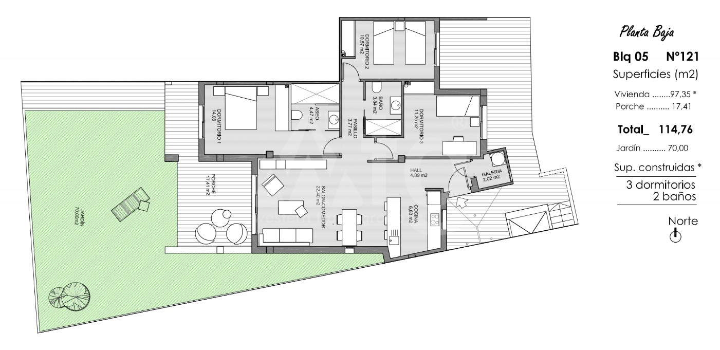 Apartament cu 3 dormitoare în Guardamar del Segura - ARA47608 - 1