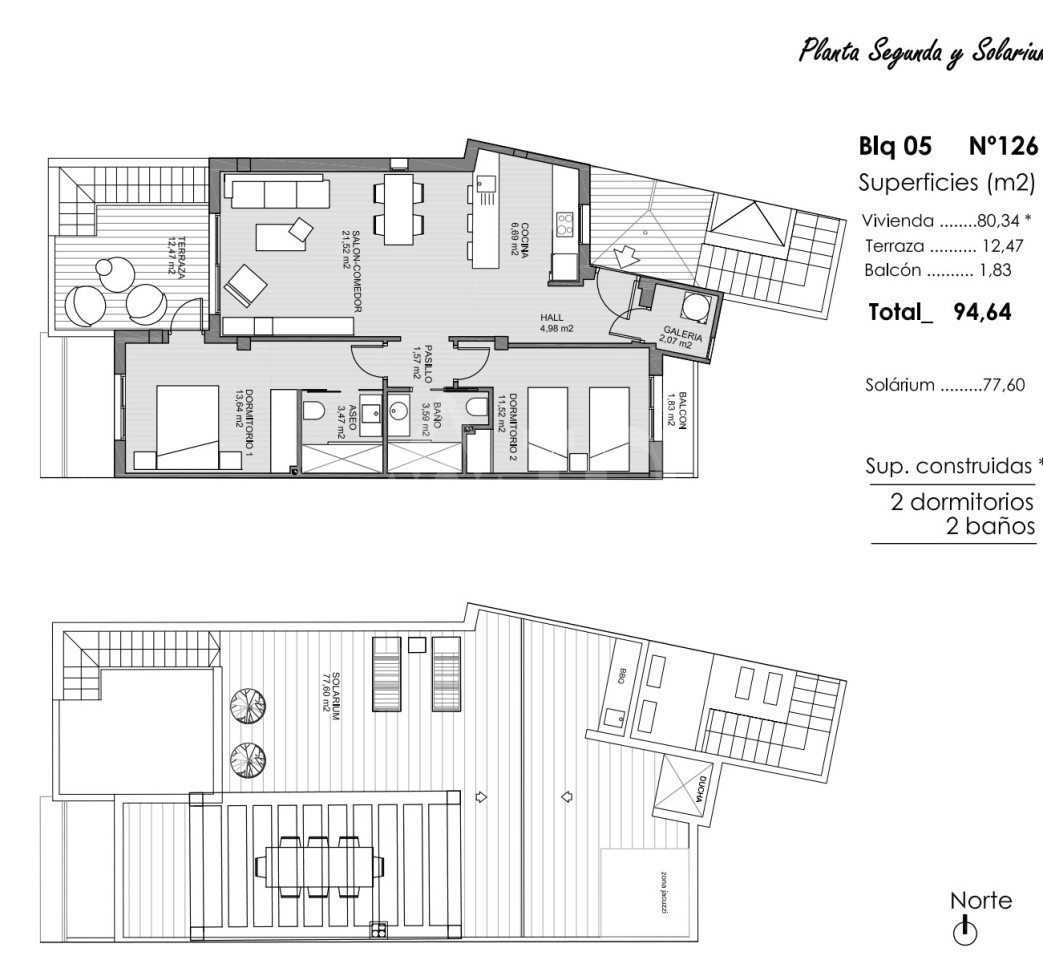 2 Schlafzimmer Penthouse-Wohnung in Guardamar del Segura - ARA47612 - 1