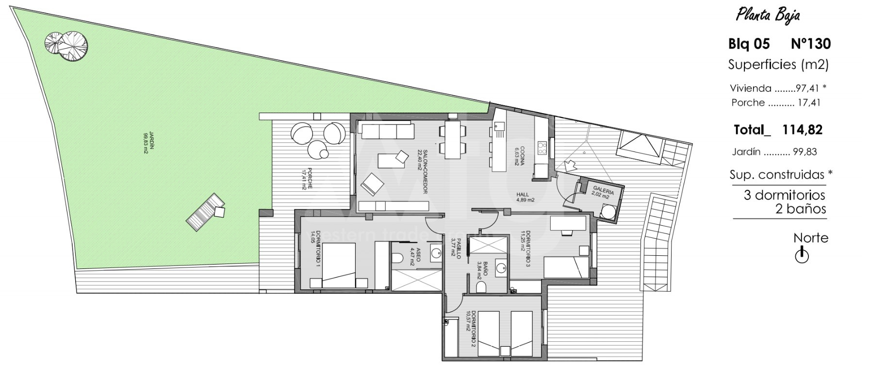 Apartamento de 3 habitaciones en Guardamar del Segura - ARA47616 - 1