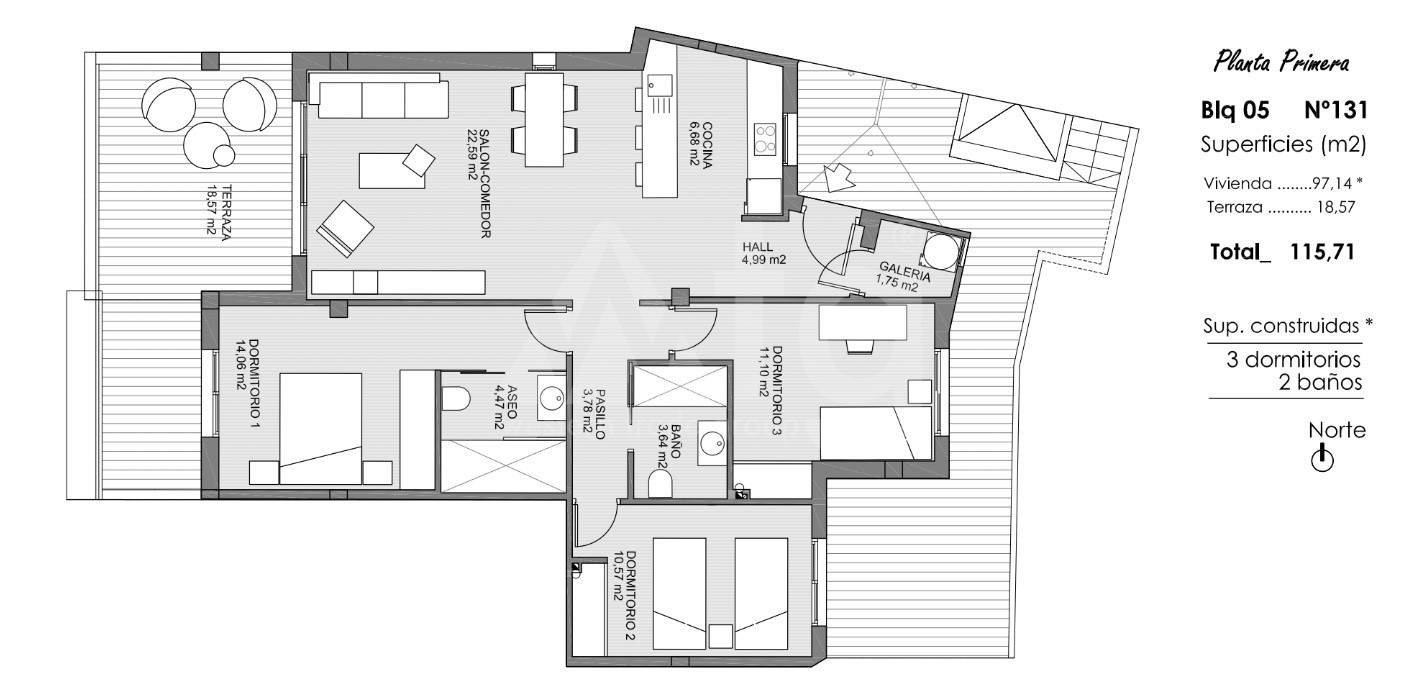 3 Schlafzimmer Appartement in Guardamar del Segura - ARA47617 - 1