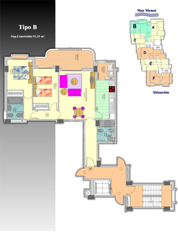 Apartamento de 2 habitaciones en La Manga - GRI47700 - 1