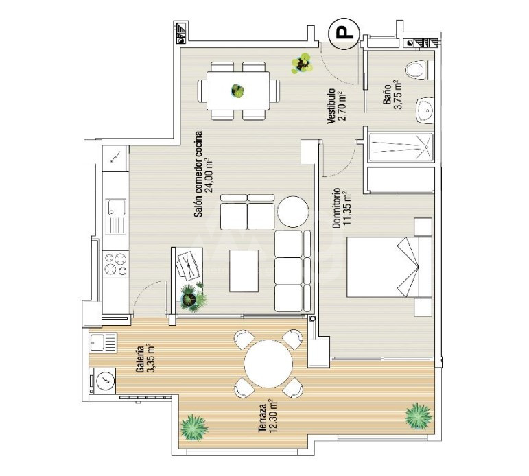 1 bedroom Apartment in La Manga - GRI47702 - 1