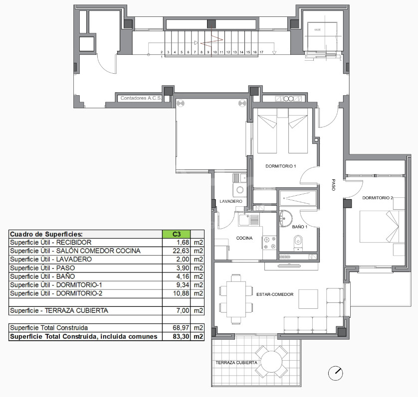 2 bedroom Penthouse in Villajoyosa - MH47735 - 1