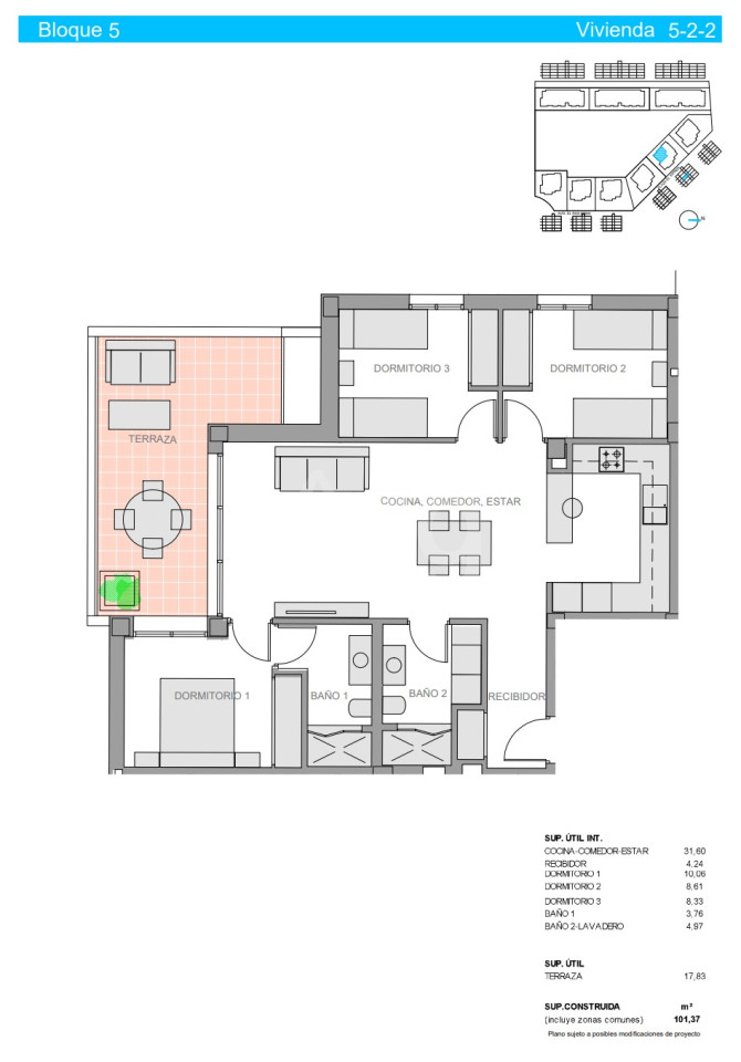 Апартамент в Гуардамар дель Сегура, 3 спальні - NS47816 - 1