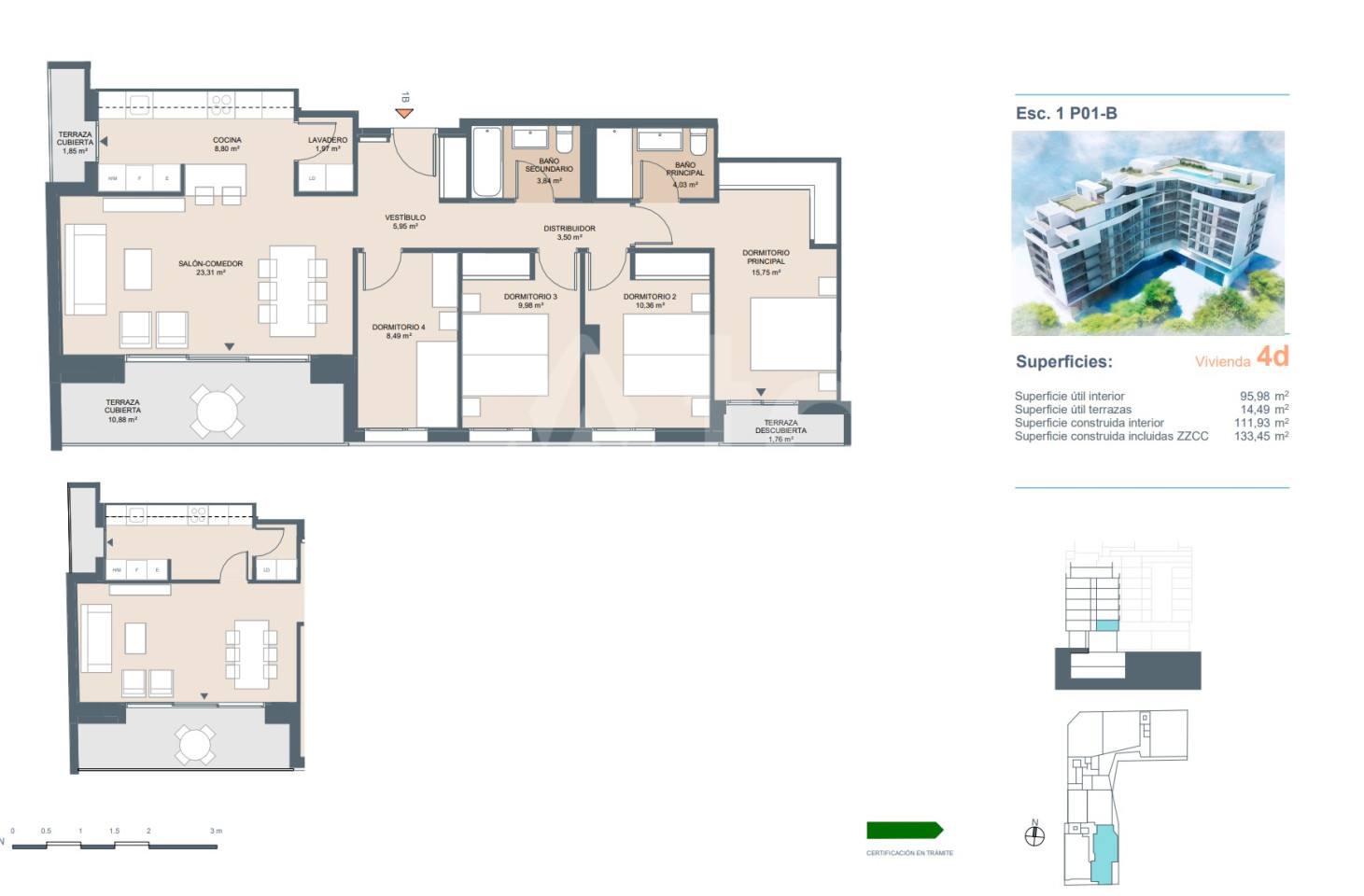 4 Schlafzimmer Appartement in Alicante - AEH47903 - 1