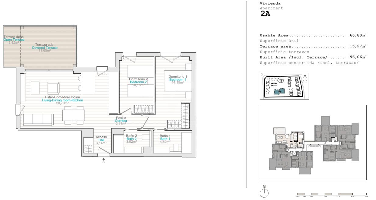 Apartament cu 2 dormitoare în Denia - QUA48142 - 1