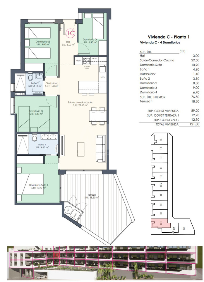 Apartamento de 4 habitaciones en Benijófar - AGI48162 - 1