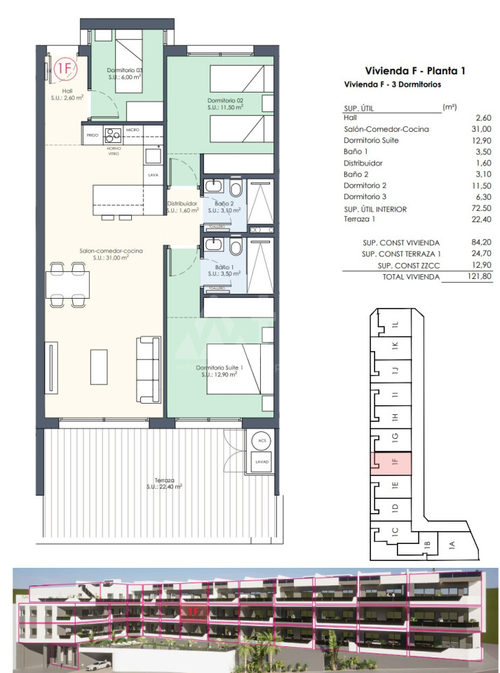 3 Schlafzimmer Appartement in Benijófar - AGI48165 - 1