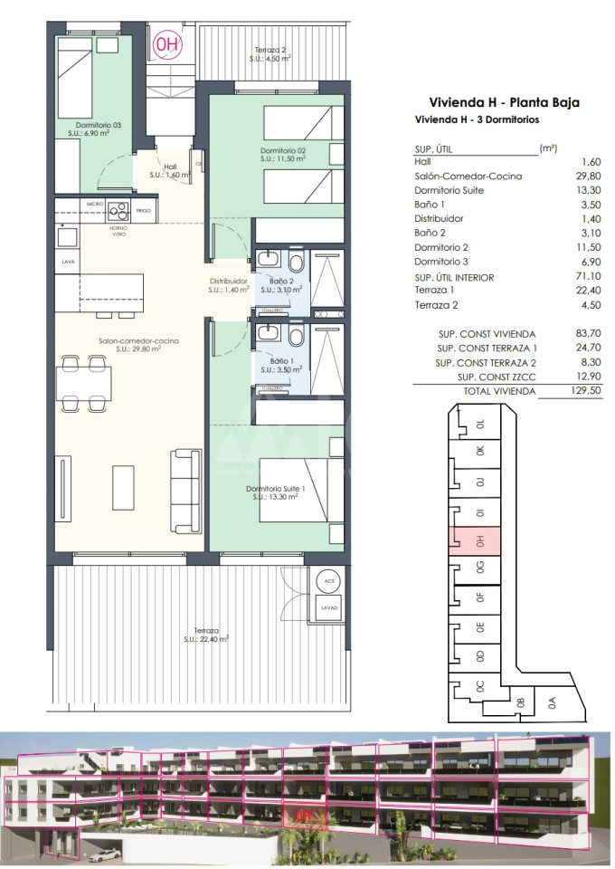 Apartament w Benijófar, 3 sypialnie - AGI48171 - 1