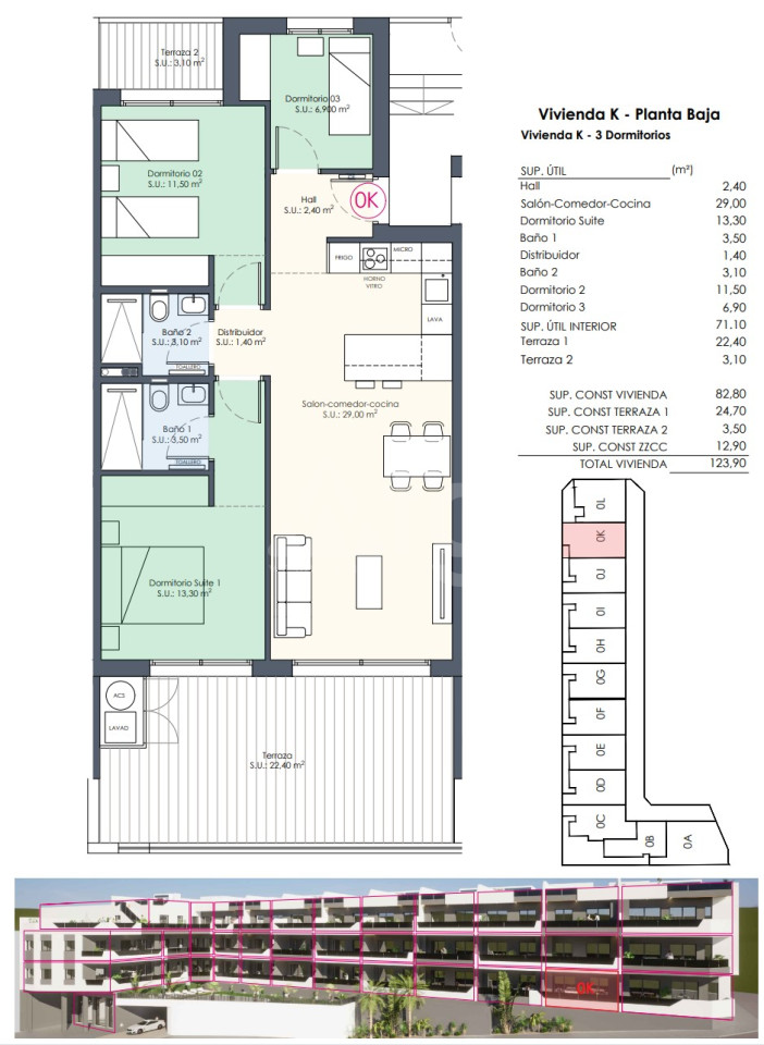 Apartament cu 3 dormitoare în Benijófar - AGI48174 - 1