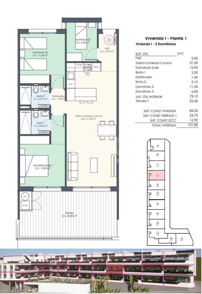 3 Schlafzimmer Appartement in Benijófar - AGI48179 - 1