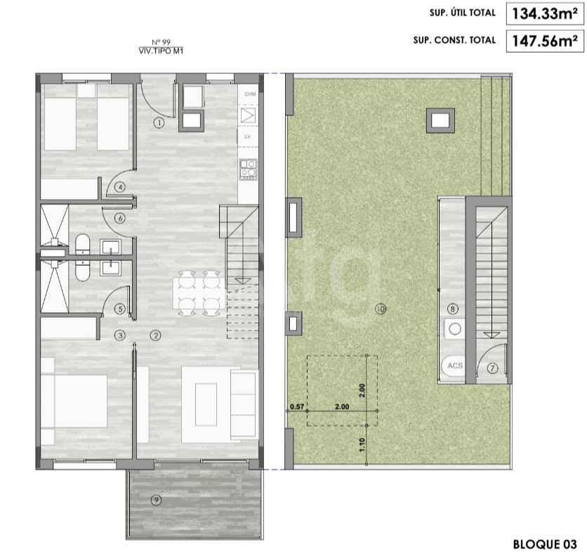 Penthouse cu 2 dormitoare în Gran Alacant - GD48253 - 1