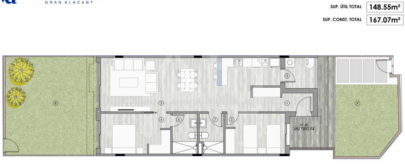 Apartament cu 2 dormitoare în Gran Alacant - GD48260 - 1