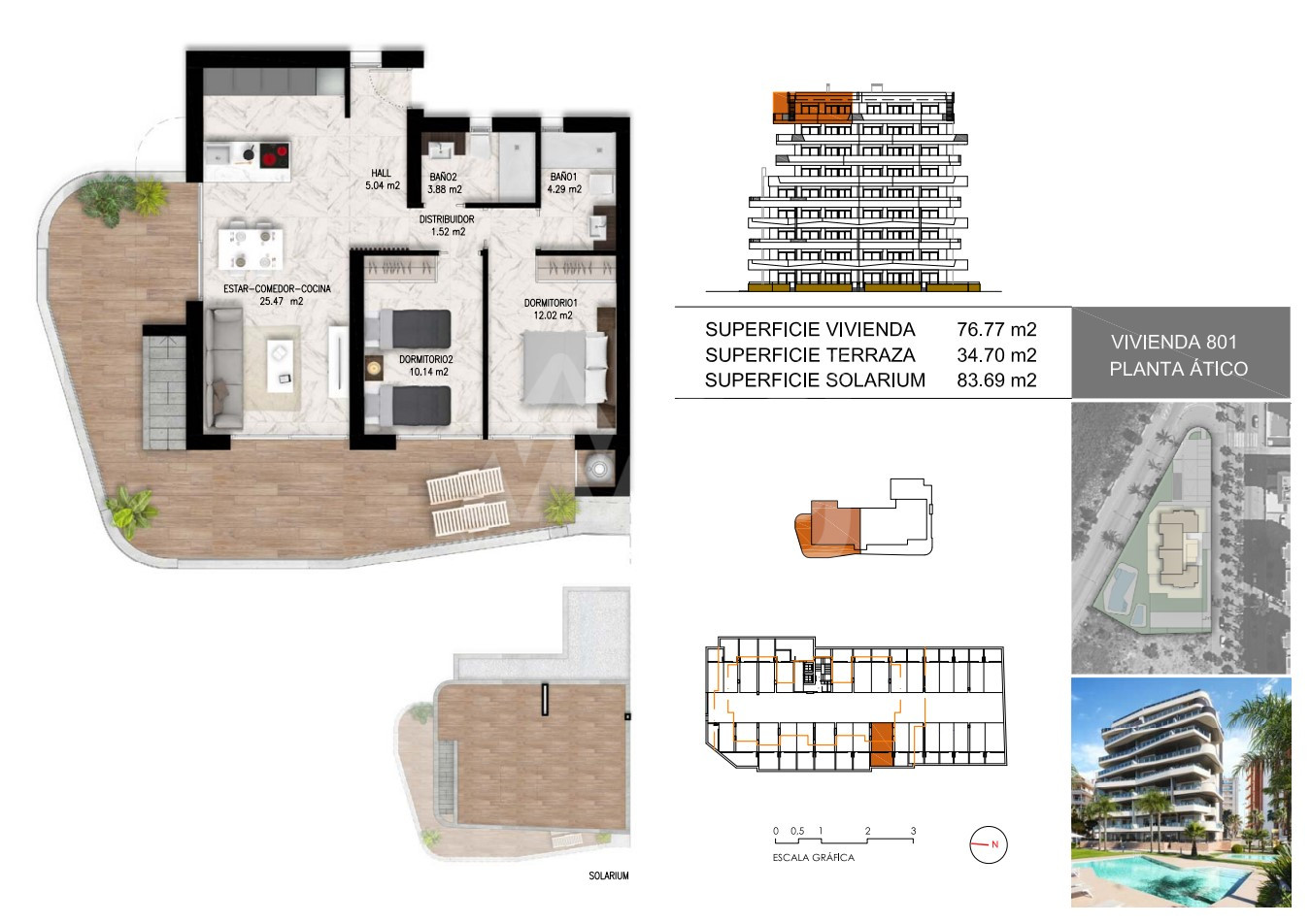 Ático de 2 habitaciones en Guardamar del Segura - DI48297 - 1