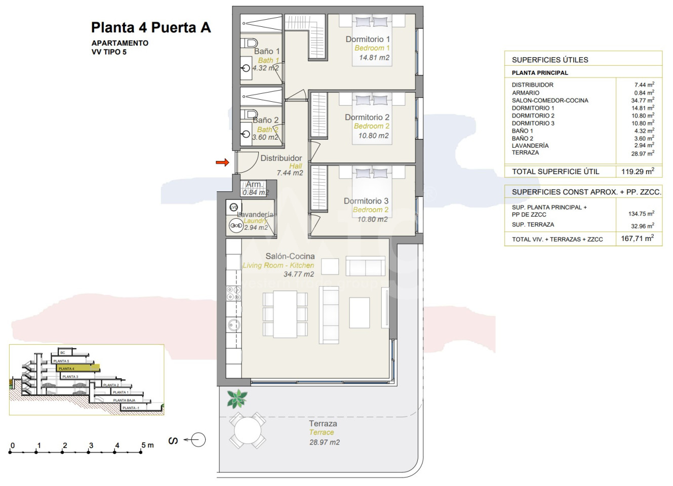 Apartamento de 3 habitaciones en Finestrat - CAM49539 - 1
