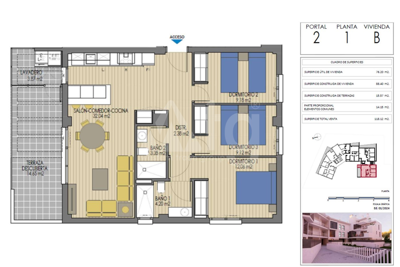 3 Schlafzimmer Appartement in Xàbia - OC51437 - 1