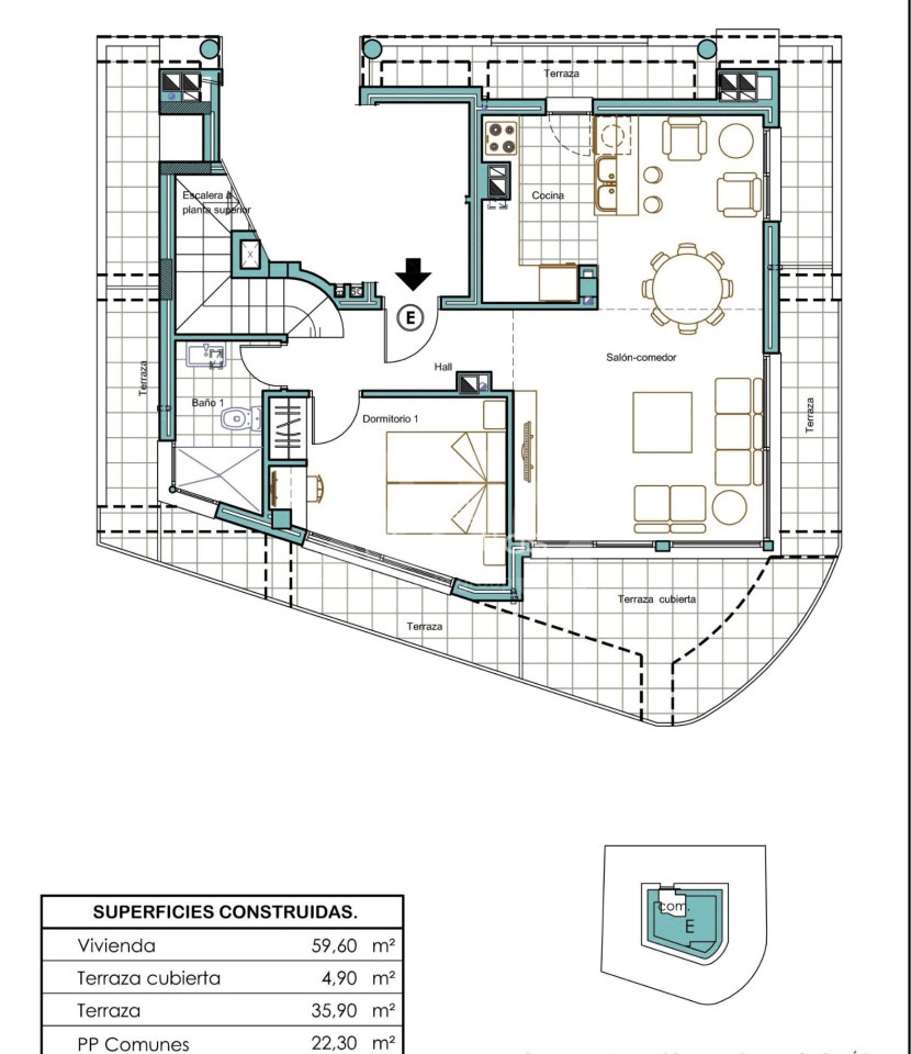 3 Schlafzimmer Appartement in Calp - PVS51845 - 2