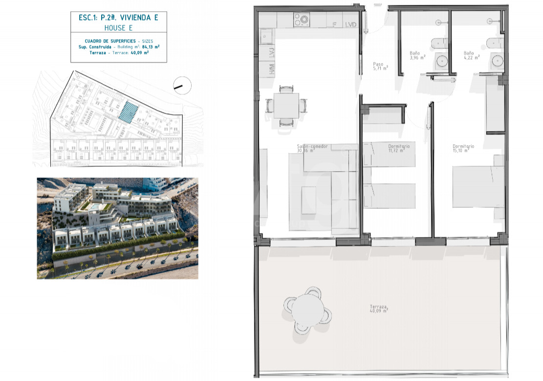 Penthouse cu 2 dormitoare în Águilas - WD52436 - 1