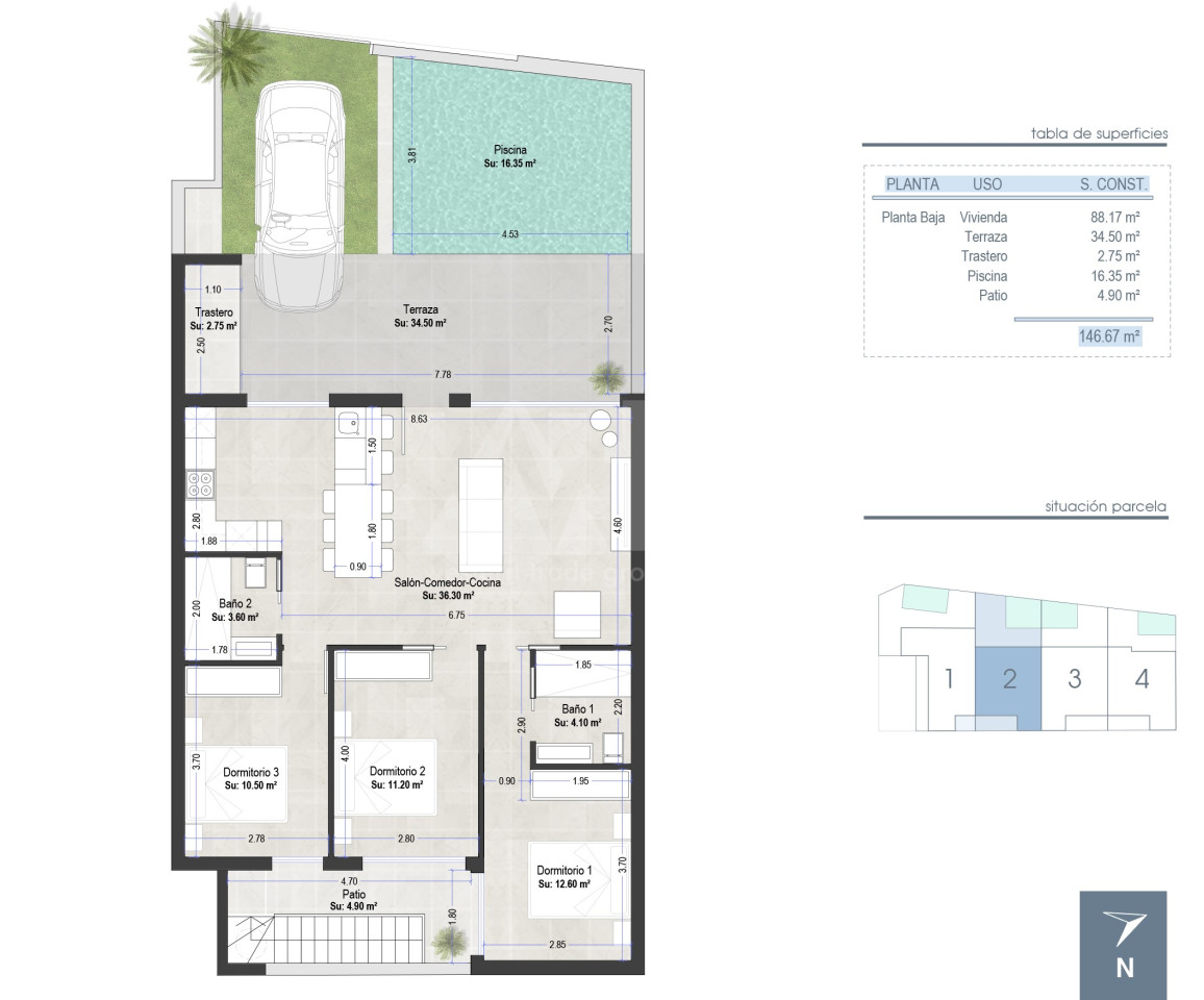 Bungalow w San Pedro del Pinatar, 3 sypialnie - WHG52758 - Zdjęcie 1