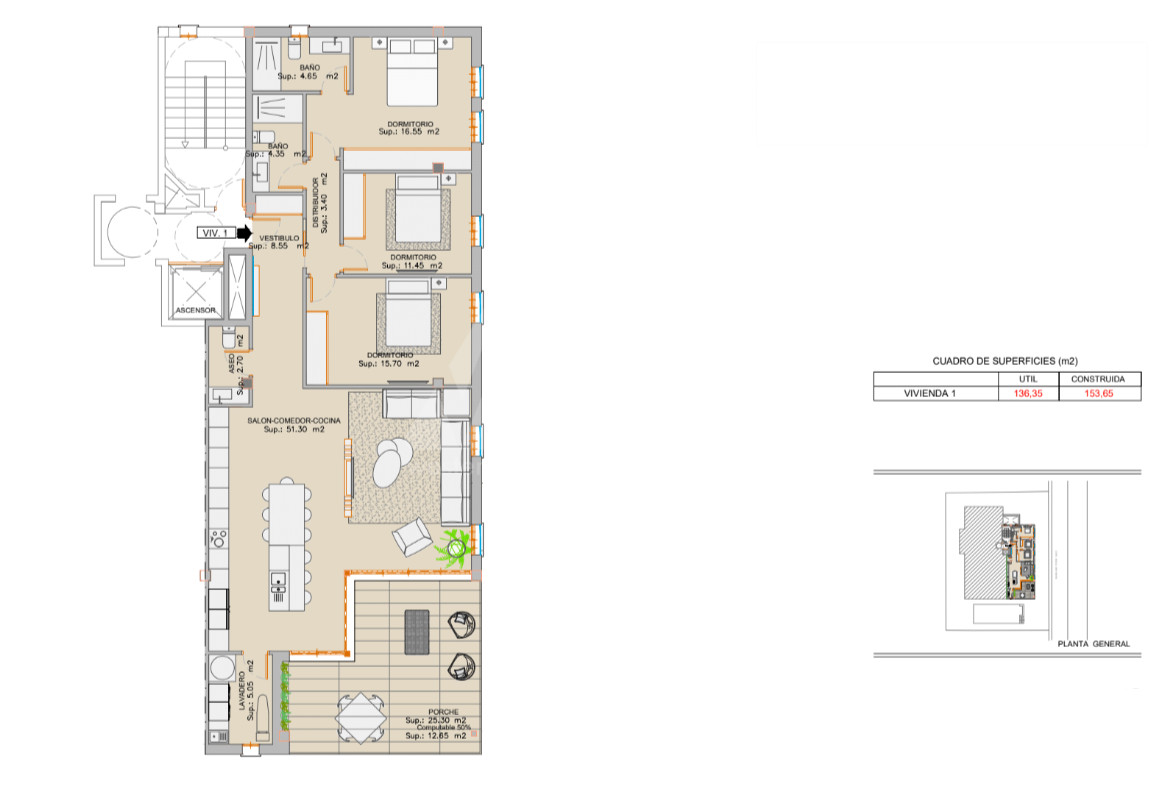 Apartament cu 3 dormitoare în Águilas - ATI52785 - 1