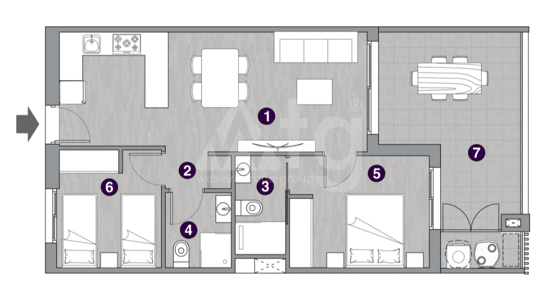 Apartament cu 2 dormitoare în La Mata - GD53174 - 1