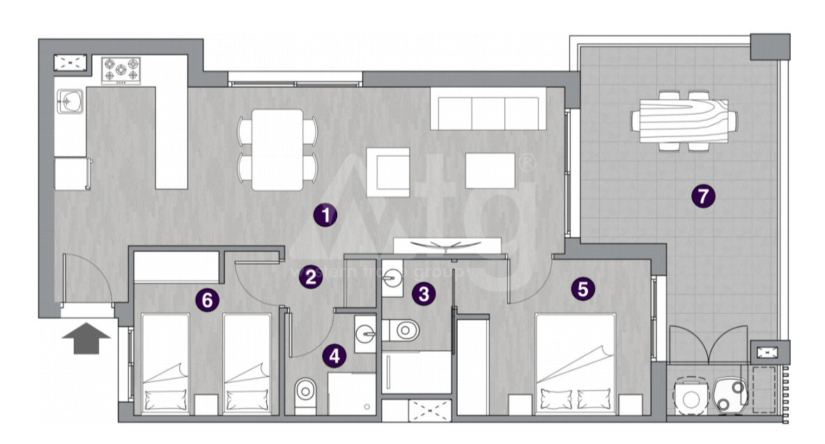 Apartament cu 2 dormitoare în La Mata - GD53178 - 1