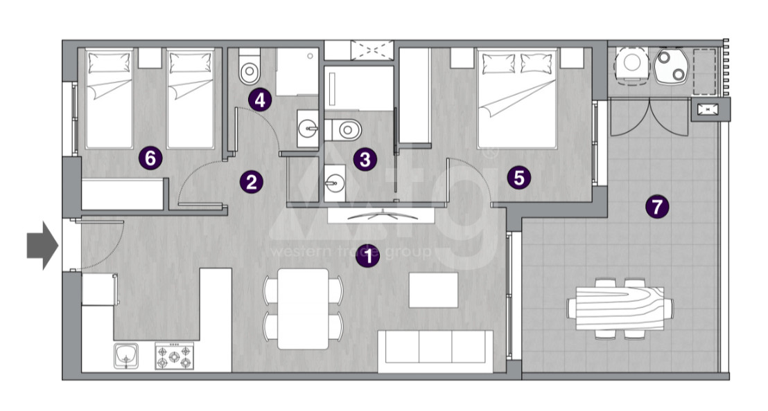 Apartamento de 2 habitaciones en La Mata - GD53180 - 1