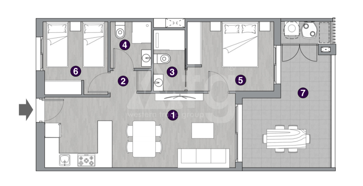 Apartamento de 2 habitaciones en La Mata - GD53182 - 1