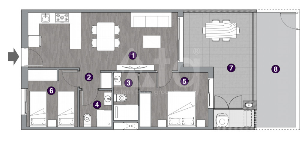 Apartament cu 2 dormitoare în La Mata - GD53187 - 1